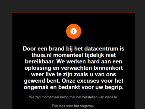 Storing bij Thuis.nl en ClubSense door brand Almere?